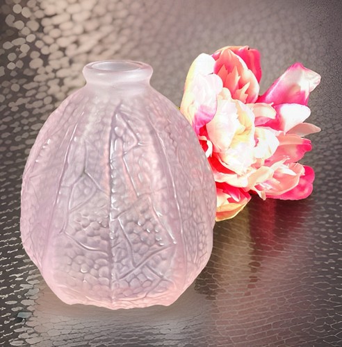 Daum art deco pink - deco, satin