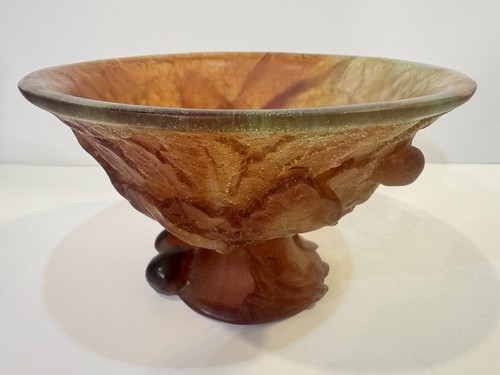 Rare daum pate verre amber - de,