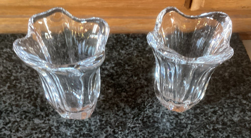 Two vintage signed daum - vintage,