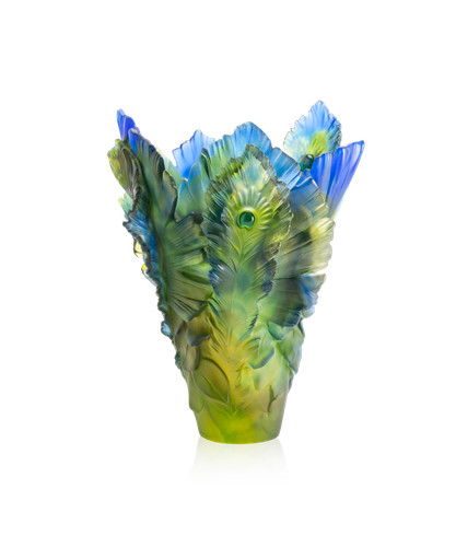Daum fleur paon exotique - daum,