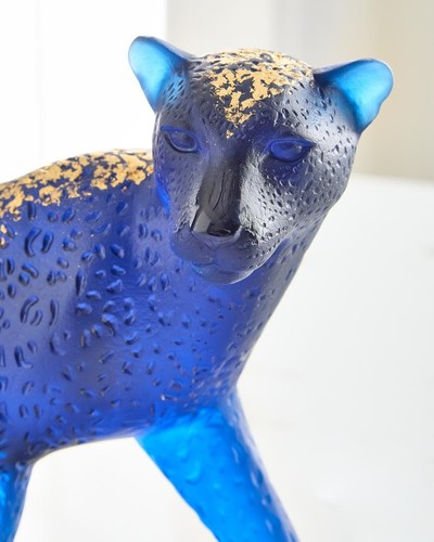 Daum leopard leaded crystal - leopard,