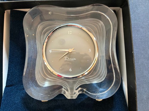 Daum france crystal desk clock - daum,