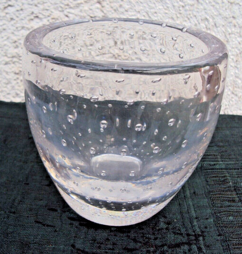 Vase glass signed - vase, nancy