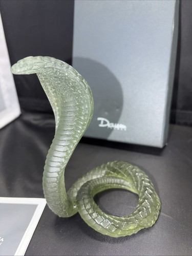 Daum pate verre green cobra - verre,