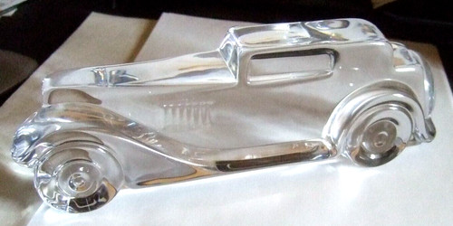 Daum crystal car sculpture - crystal,