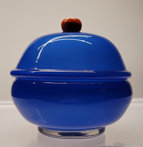 Daum nancy jar signed blue - nancy, art