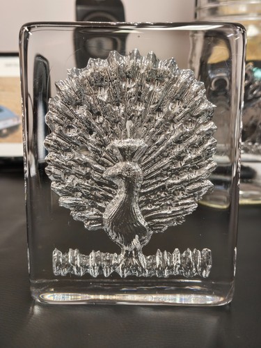 Paperweight peacock daum - paperweight, by