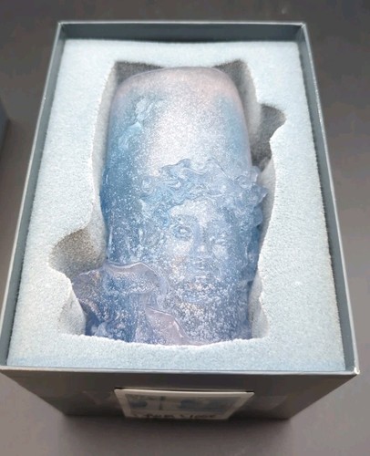 Daum france pate verre - verre, blue