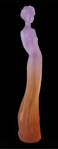 Daum glass figure - daum, woman
