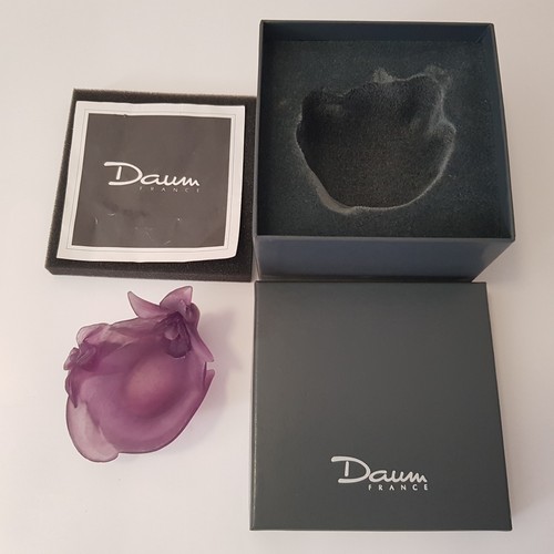 Vintage daum art glass orchid - glass,