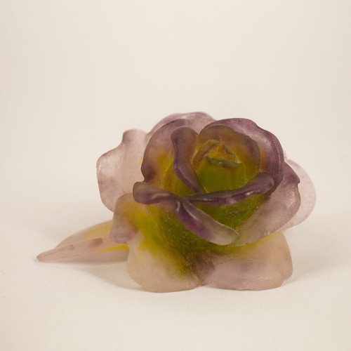 Daum pate verre - de, rose
